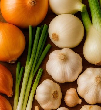 una amplia variedad de hortalizas de Bulbos