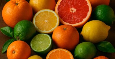 una amplia variedad de cítricos frescos