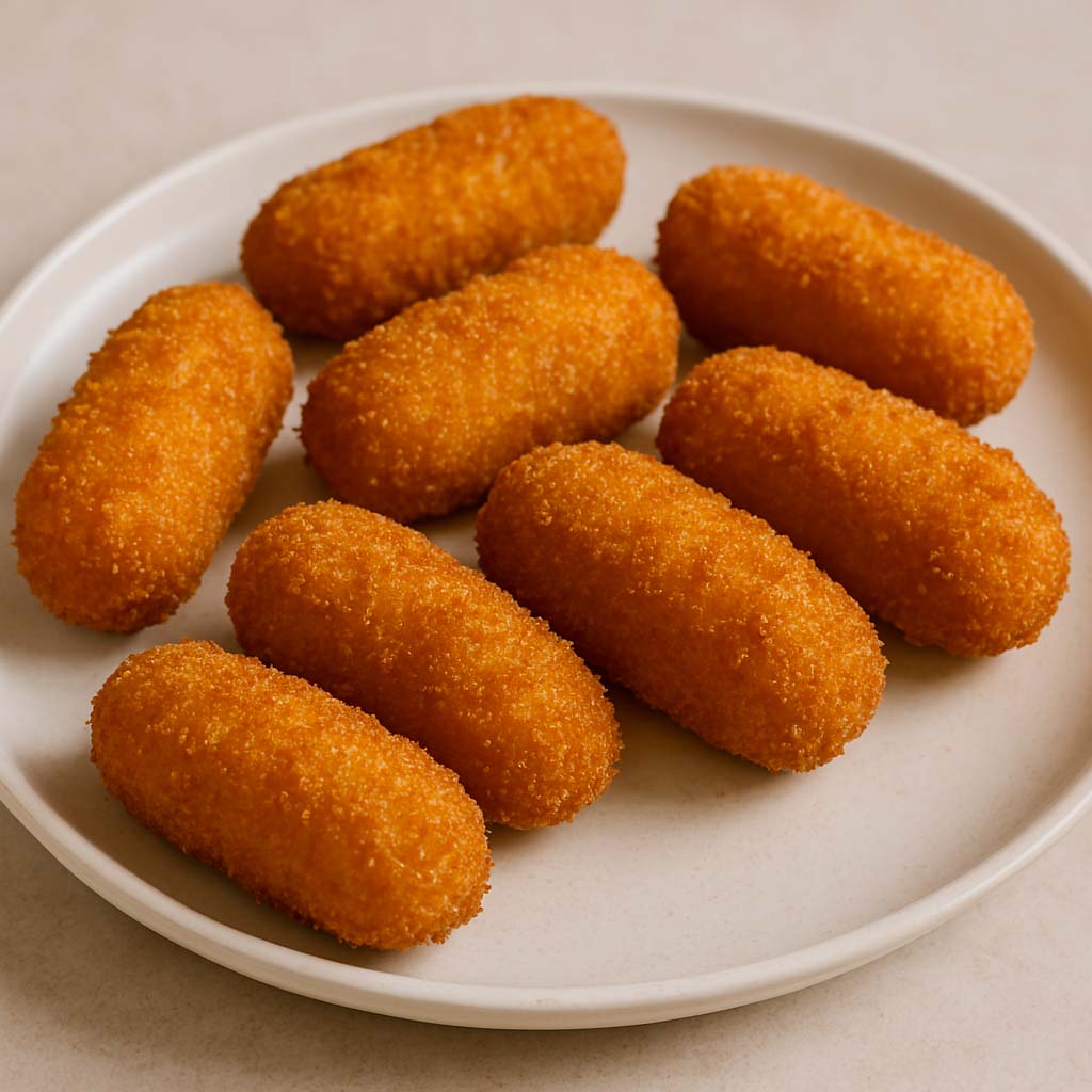 la fotografia de unas croquetas recién hechas