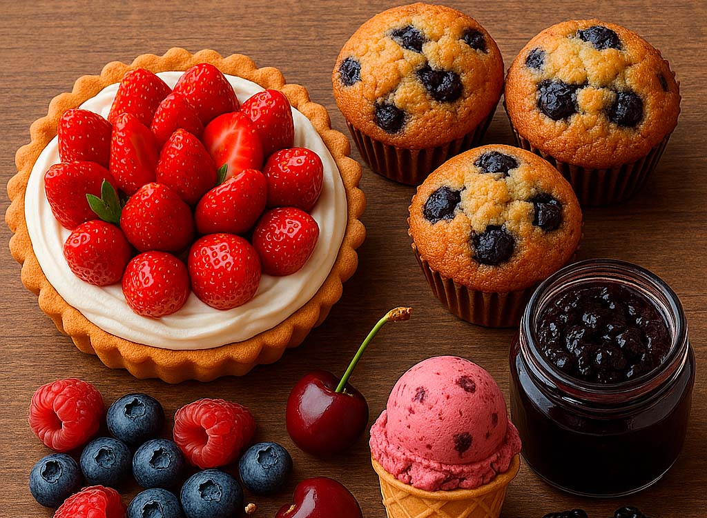 una amplia variedad de recetas con frutos rojos