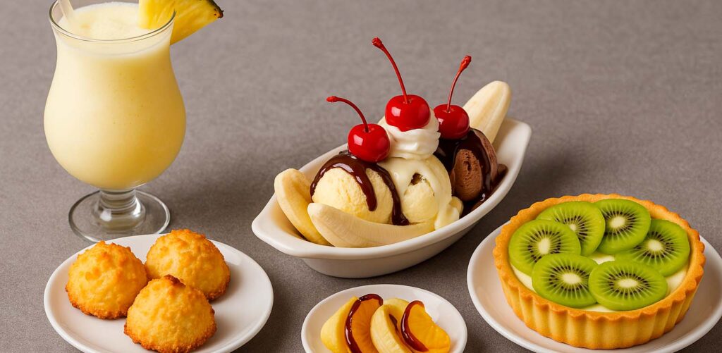 una amplia variedad de recetas con frutas tropicales