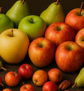 Una amplia variedad de frutas de semillas