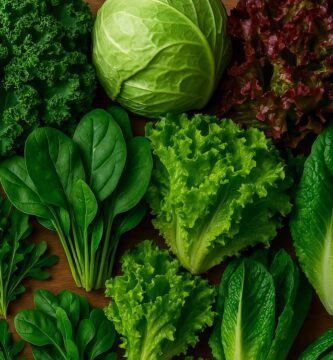 una amplia variedad de hortalizas de hoja
