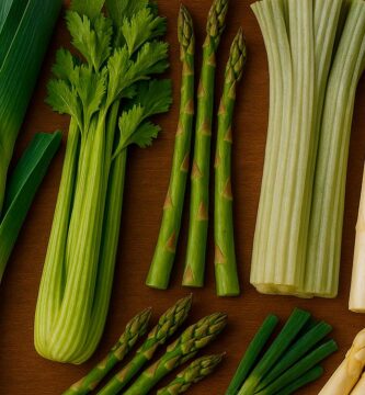 Una amplia variedad de hortalizas de tallo