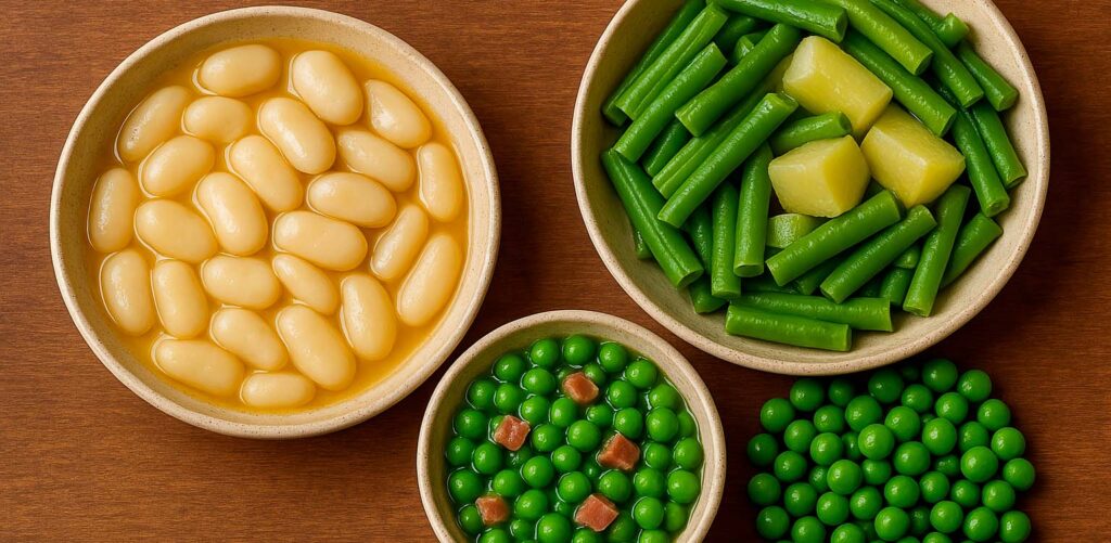 una amplia variedad de recetas con legumbres verdes