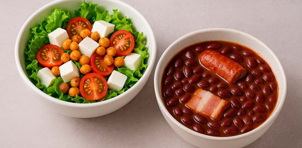 una variedad de recetas de legumbres ya elaboradas