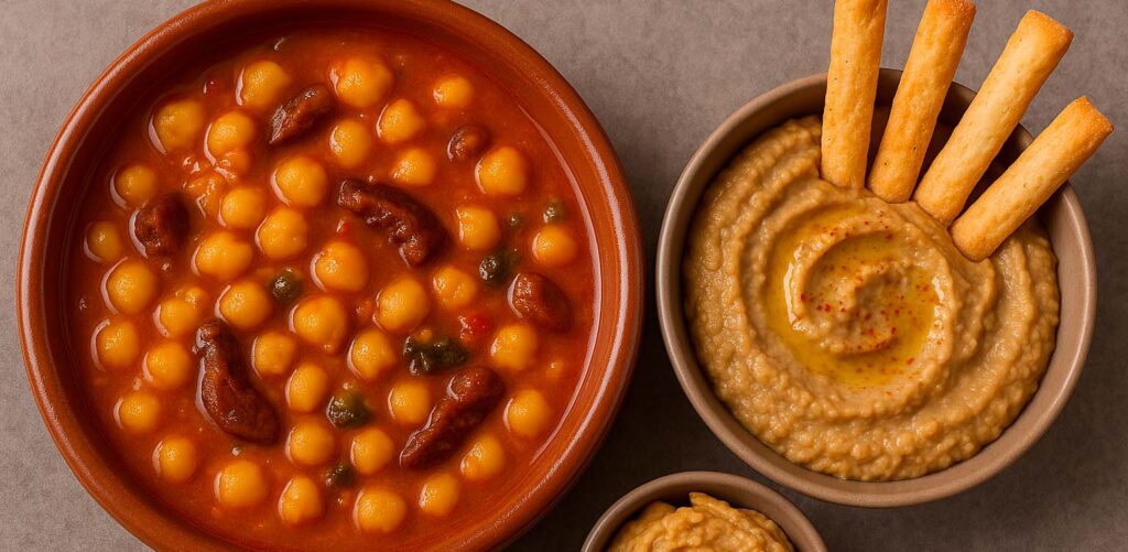 una variedad de recetas de legumbres ya elaboradas