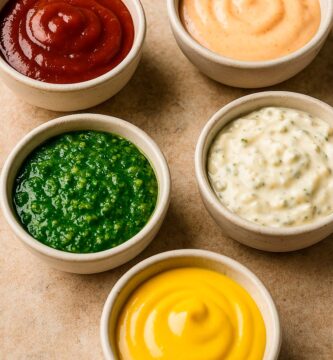 Una amplia variedad de salsas para carnes y pescados