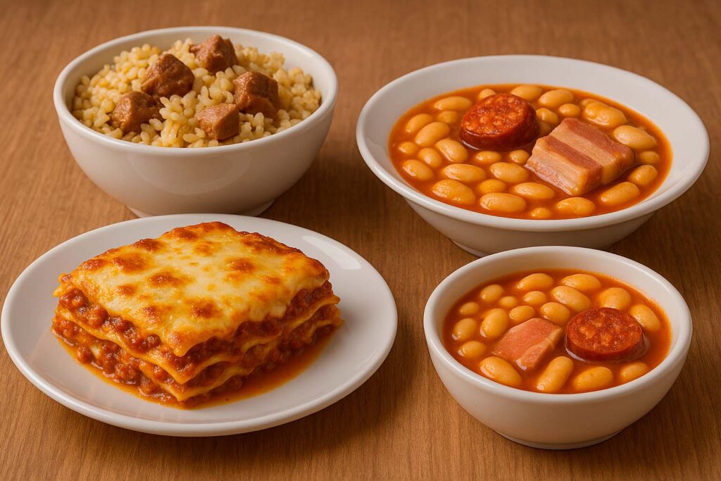 Una amplia variedad de platos únicos que sirven de primer plato y de segindo plato