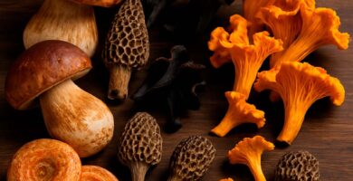 una variedad amplia de setas silvestres