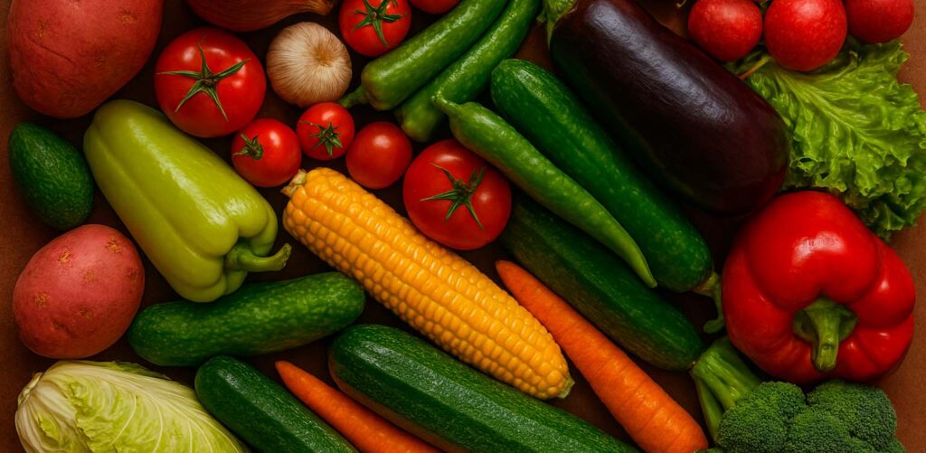 Una amplia variedad de frutas de diferentes temporadas, que forma parte del grupo frutas verduras y hortalizas
